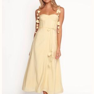 Petal & Pup Butter Yellow Cream Della Midi Dress